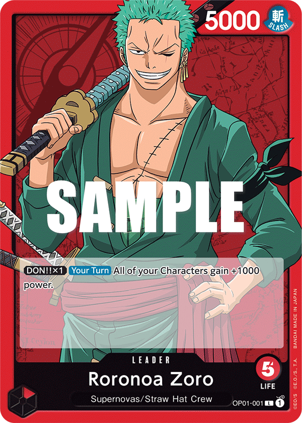 Roronoa Zoro OP01-001 card